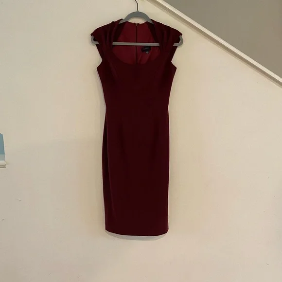 aqua burgundy dress AQUA Draped Halter Gown - Exclusive